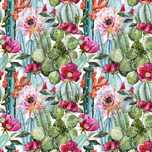 Watercolor Cactus - Adhesive Vinyl Sheets