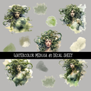 Watercolor Medusa - UV DTF Decal sheets