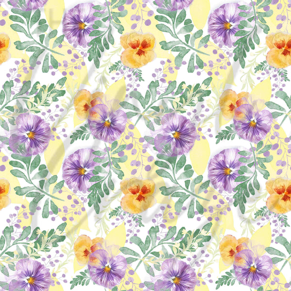 Watercolor Pansies - Adhesive Vinyl Sheets