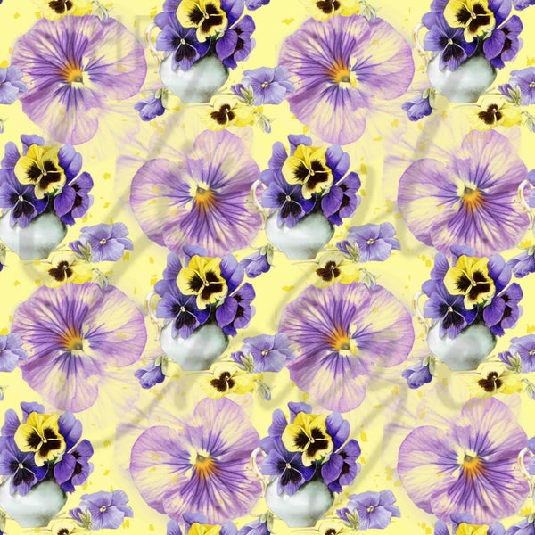 Watercolor Pansies - Adhesive Vinyl Sheets
