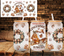 Leopard Gingerbread Bakery  UV DTF Libbey wrap