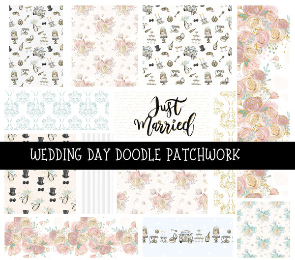 Wedding Day Doodle Patchwork Set