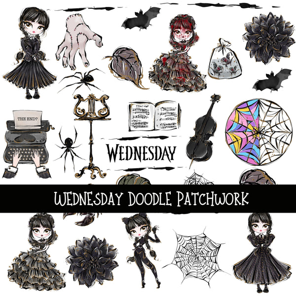 Wednesday Doodle Patchwork Set