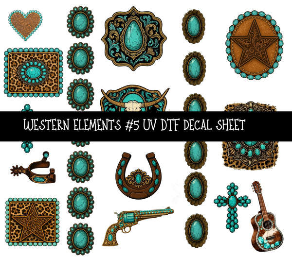 Western Elements UV DTF Decal sheets 11 designs available