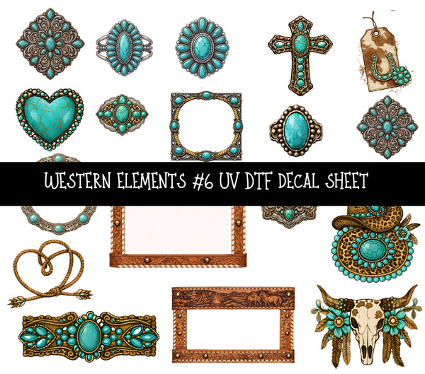 Western Elements UV DTF Decal sheets 11 designs available