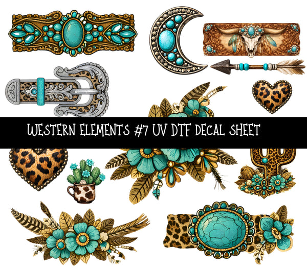 Western Elements UV DTF Decal sheets 11 designs available