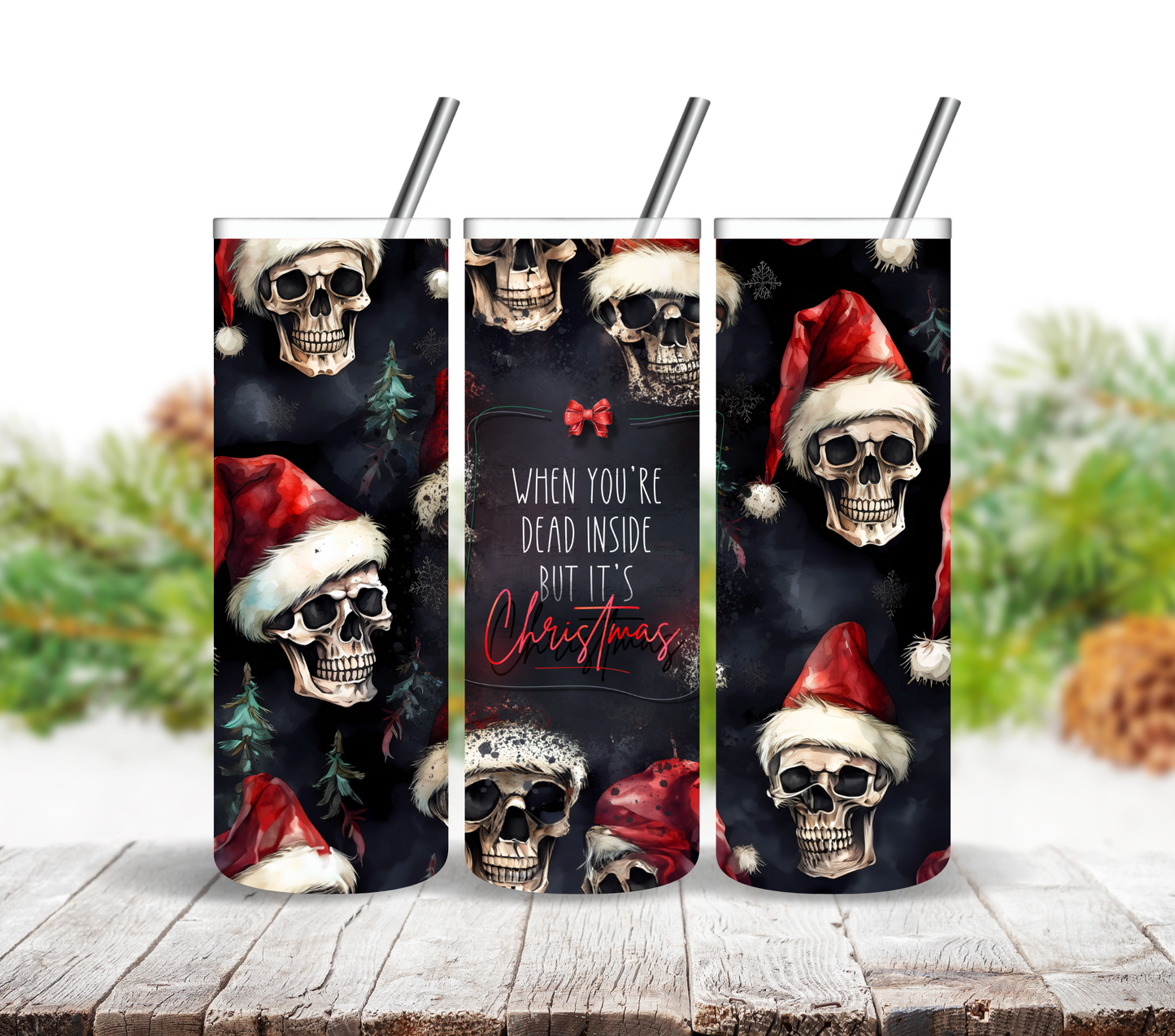 When your dead inside but its Christmas - Adhesive Vinyl Wrap