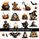 Whimsical Halloween Friends - UV DTF Decal sheets 2 options