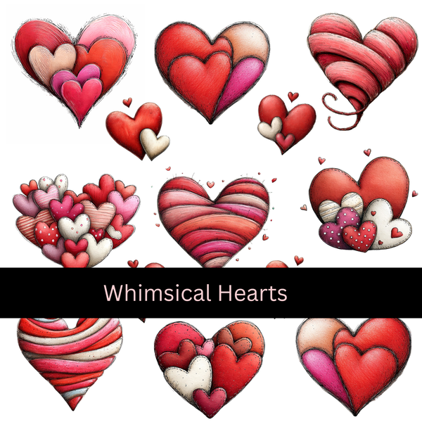 Whimsical Hearts - Uvdtf Decal Sheet