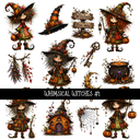 Whimsical Witches  - UV DTF Decal sheets 2 options