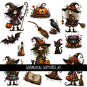 Whimsical Witches  - UV DTF Decal sheets 2 options
