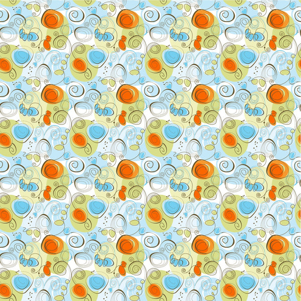 Whimsical Background Doodle - Adhesive Vinyl Sheets