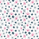 White, Pink and Navy Flowers - Adhesive Vinyl Sheets