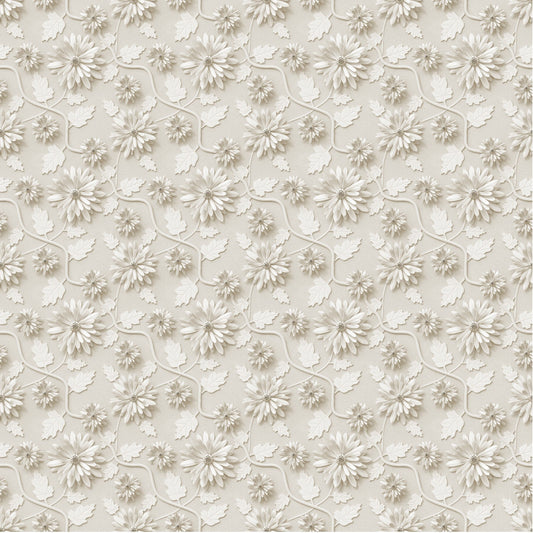 White Chrysanthemum - Adhesive Vinyl Sheets