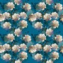 White Rose on Blue - Adhesive Vinyl Sheets