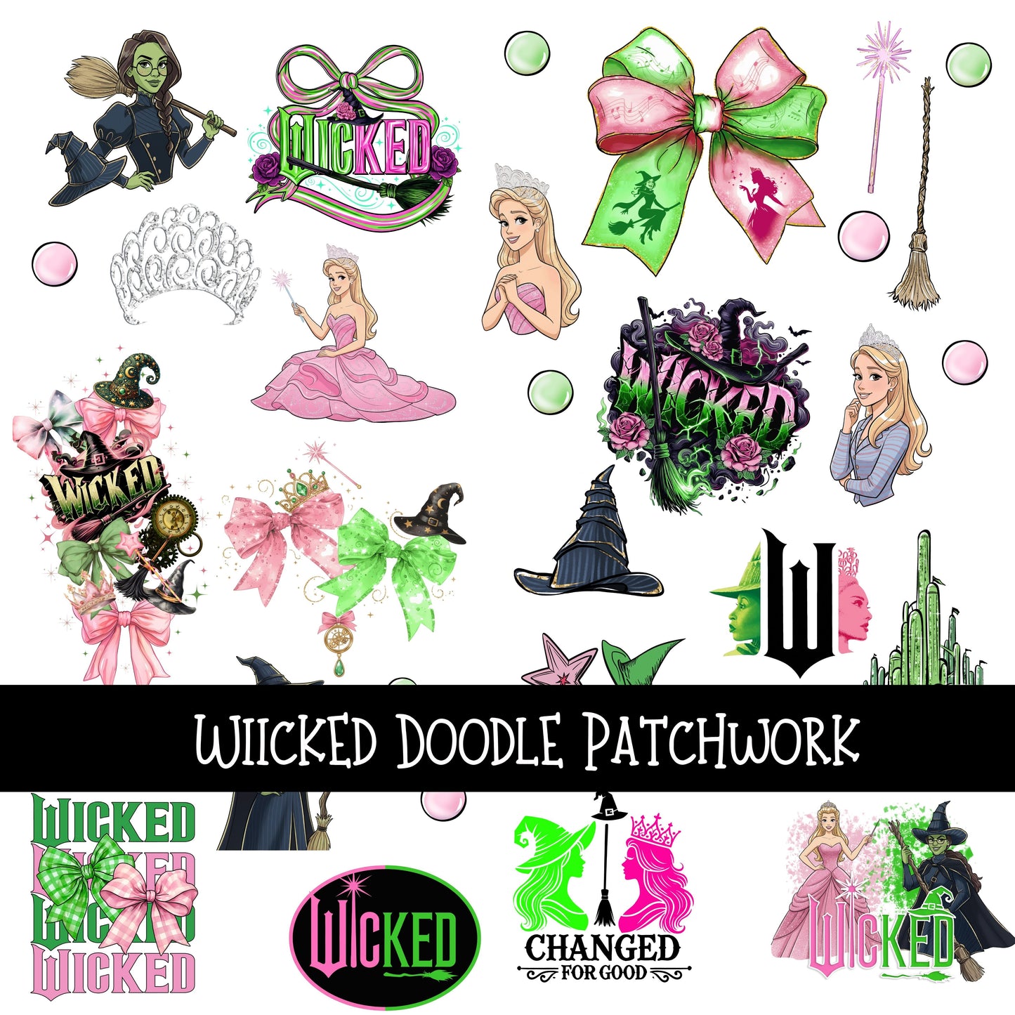 Wicked Doodle Patchwork Set