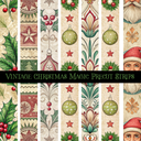 Vintage Christmas Magic - Precut strips 12x12 vinyl sheet