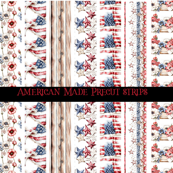 American Made precut strips 12x12 vinyl sheet