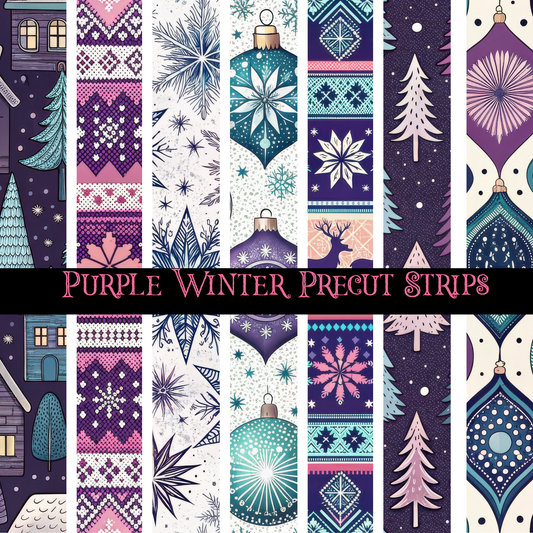 Purple Winter - Precut strips 12x12 vinyl sheet