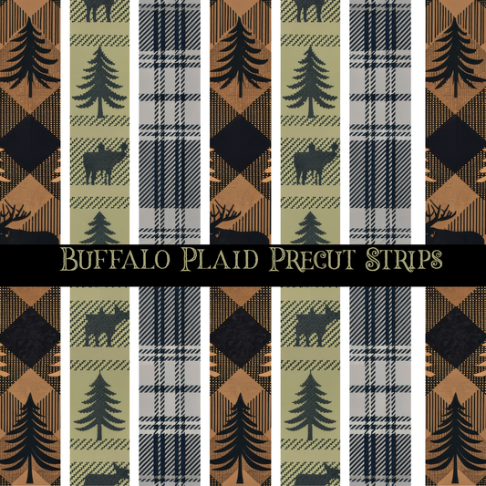 Buffalo Plaid - Precut strips 12x12 vinyl sheet