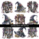 Witches Boots and hats - UV DTF Decal sheet 3 variants