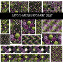 Witch's Garden Patchwork precut vinyl sheet available in 12x12 or 6x6 sizes