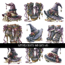 Witches Boots and hats - UV DTF Decal sheet 3 variants