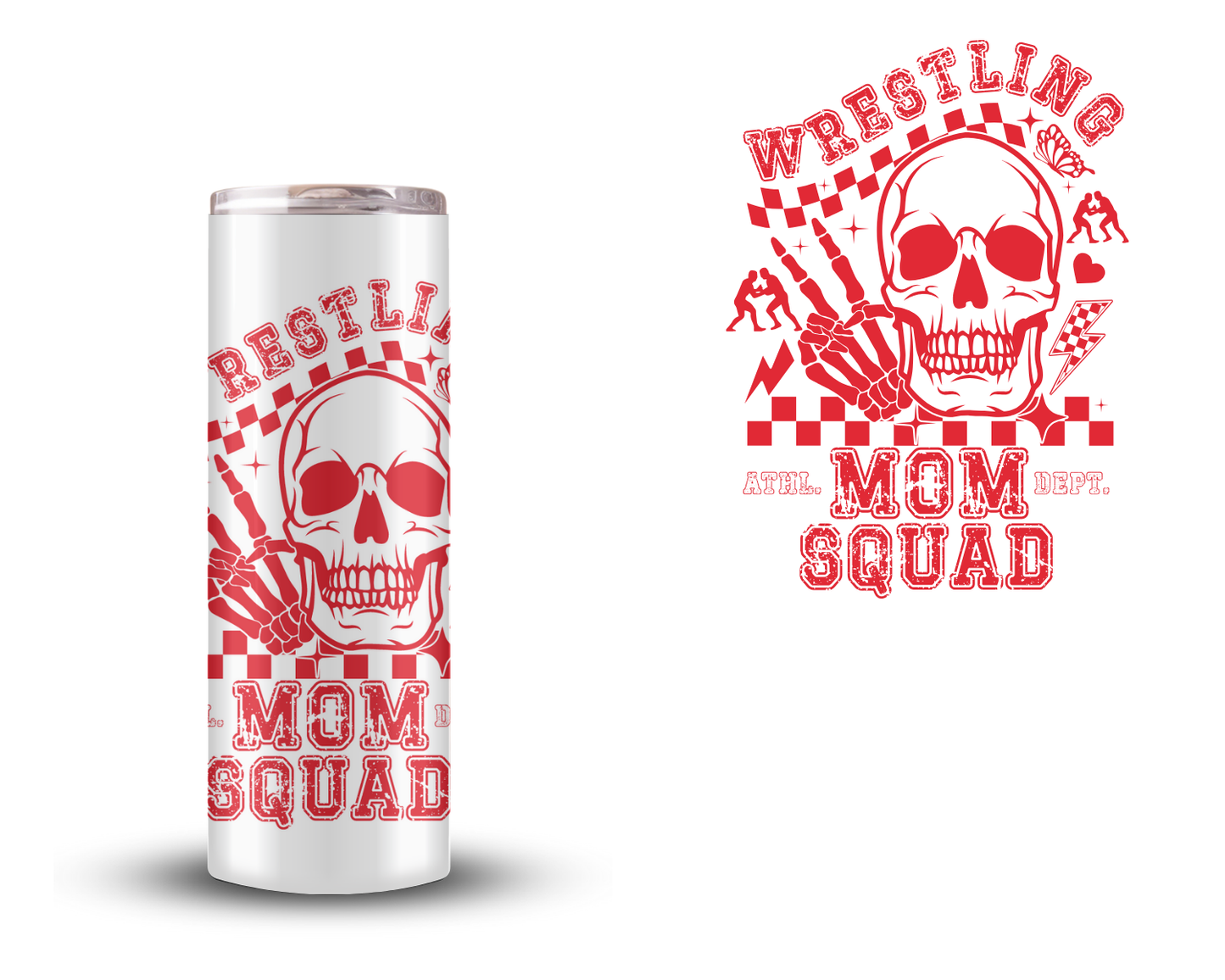 Wrestling Mom Squad - UV DTF Decal ( 2 colors)