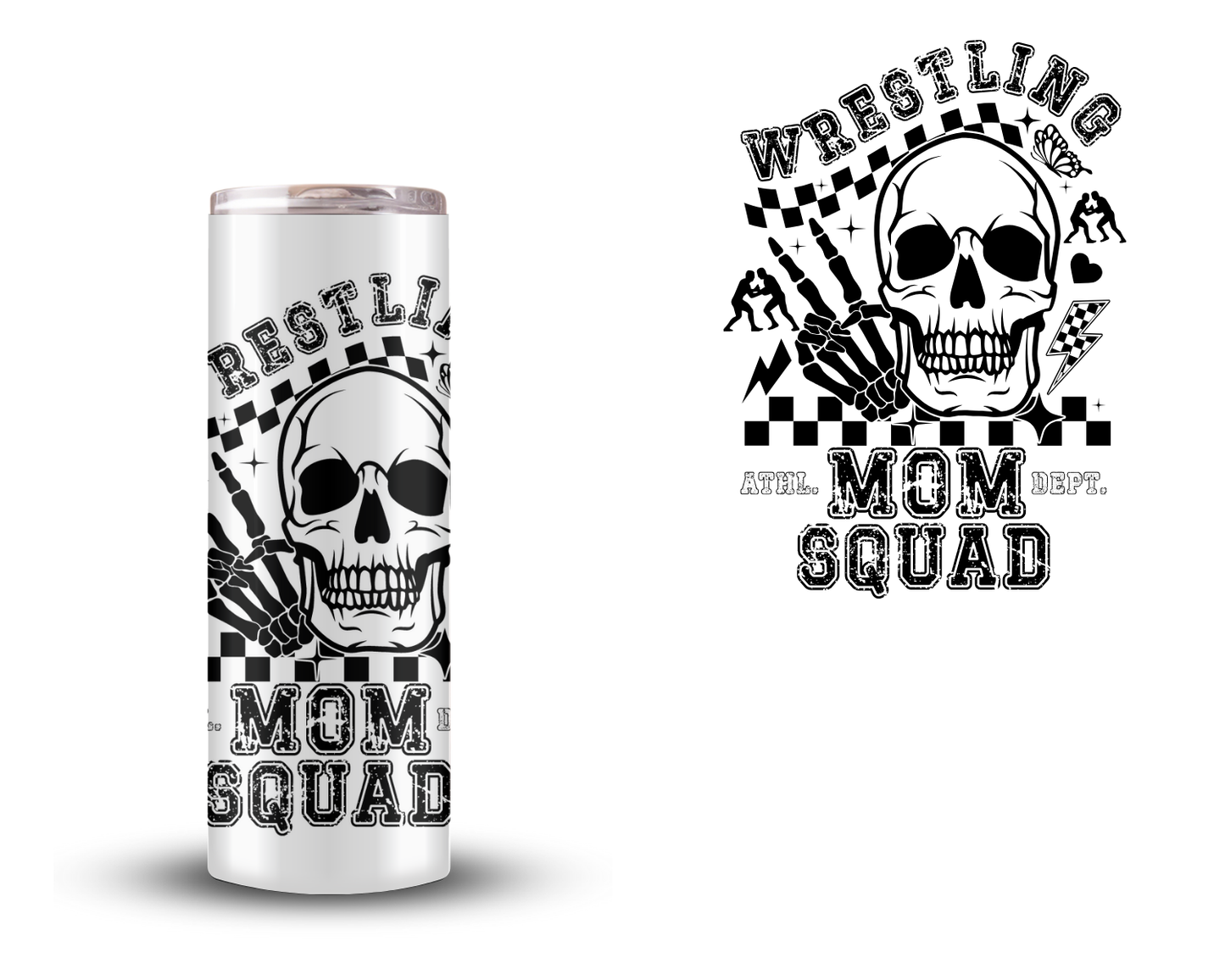 Wrestling Mom Squad - UV DTF Decal ( 2 colors)