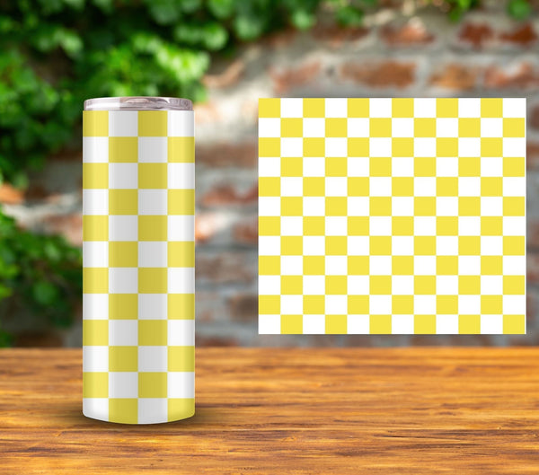 Checker - UV DTF Tumbler wrap - 15 color options