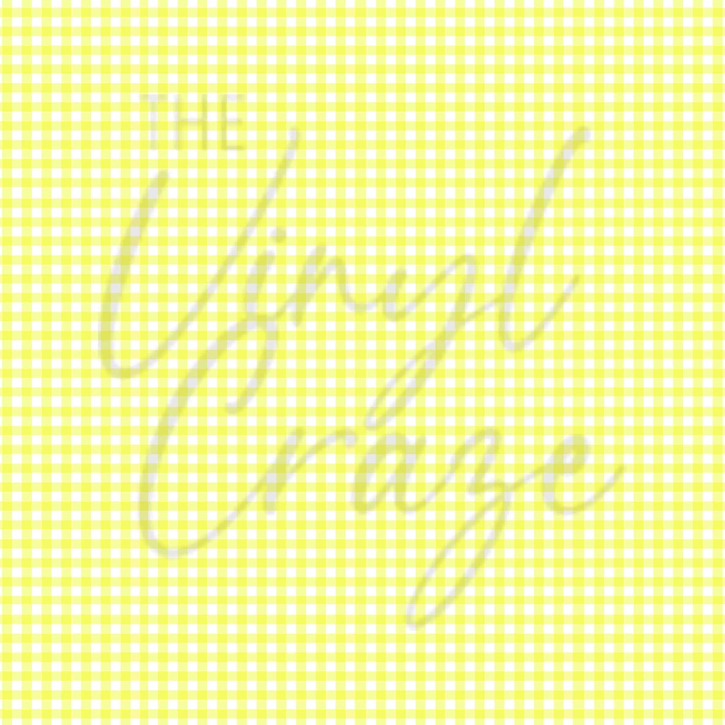 Yellow Gingham - Adhesive Vinyl Sheets