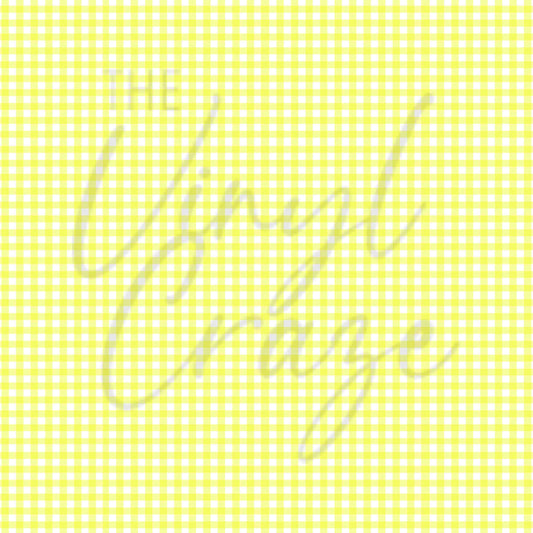 Yellow Gingham - Adhesive Vinyl Sheets