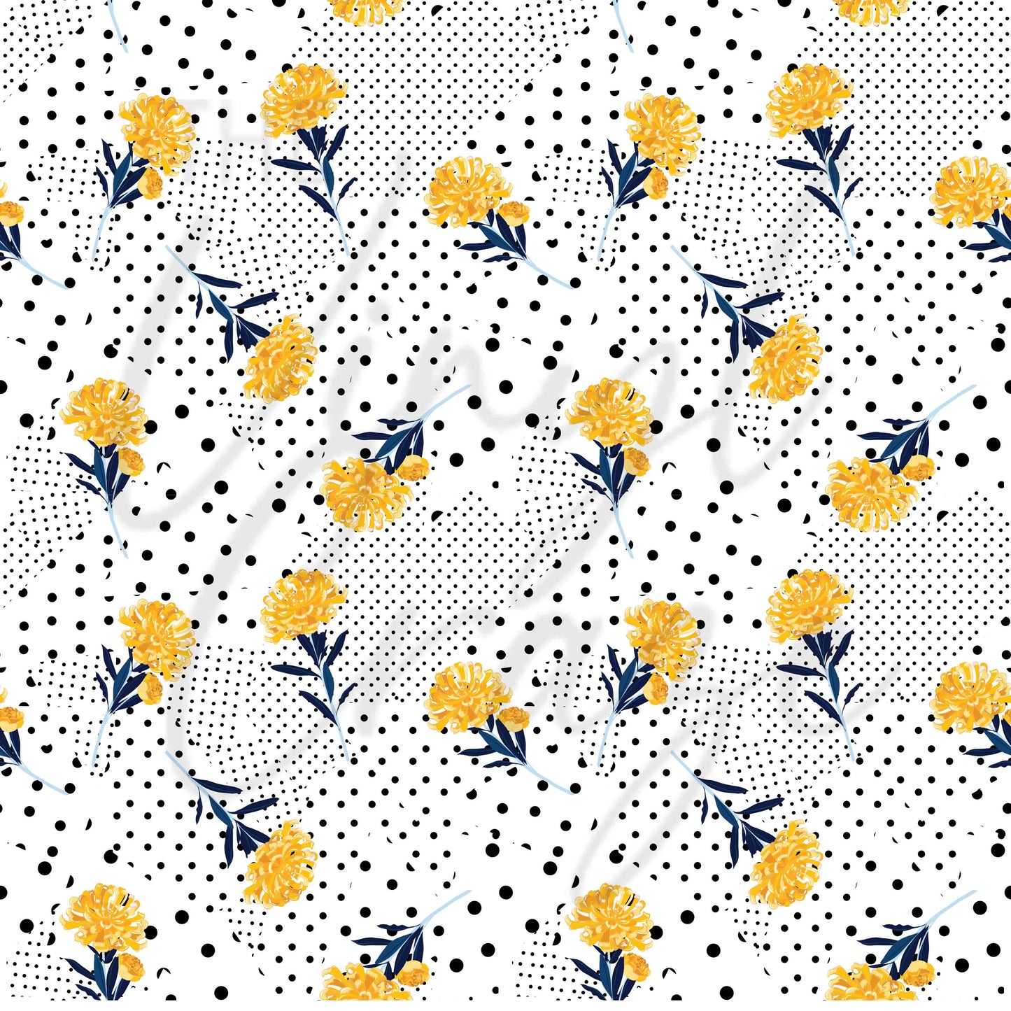 Yellow Roses and Dots - Adhesive Vinyl Sheets