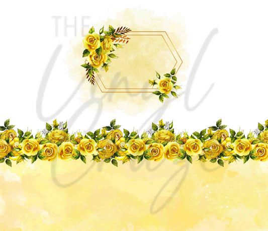 Yellow Roses with Embellishment - Adhesive Vinyl Wrap