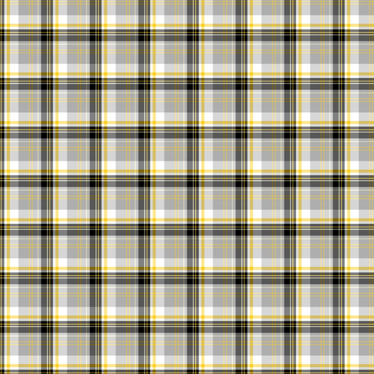 Yellow and Black Plaid - Adhesive Vinyl Sheets