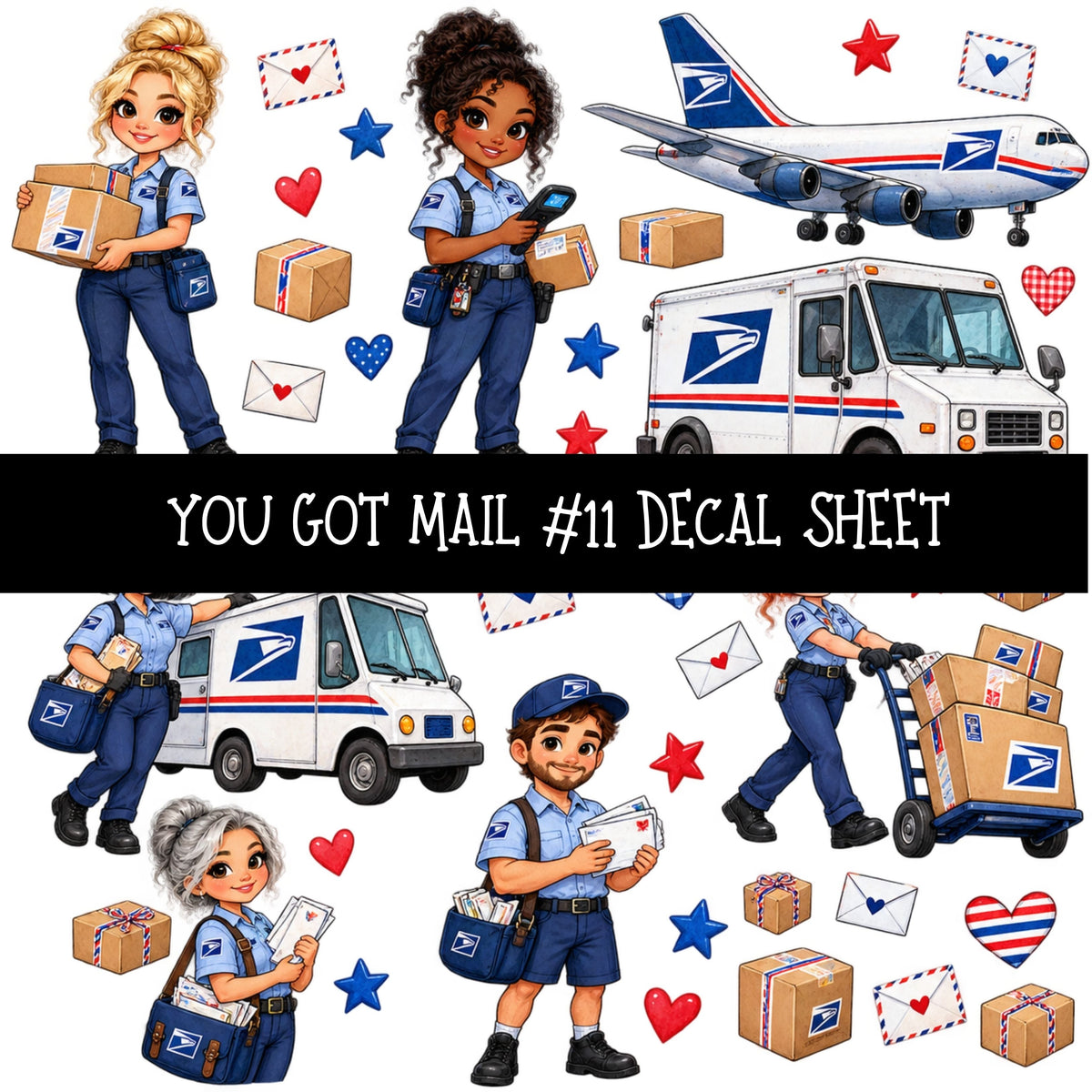 You got mail UV DTF Decal sheets 16 Designs available