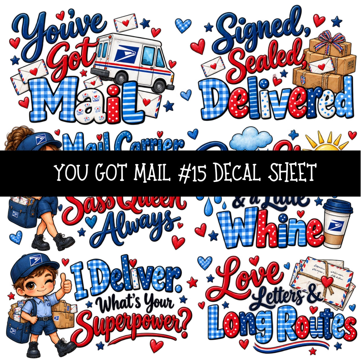 You got mail UV DTF Decal sheets 16 Designs available