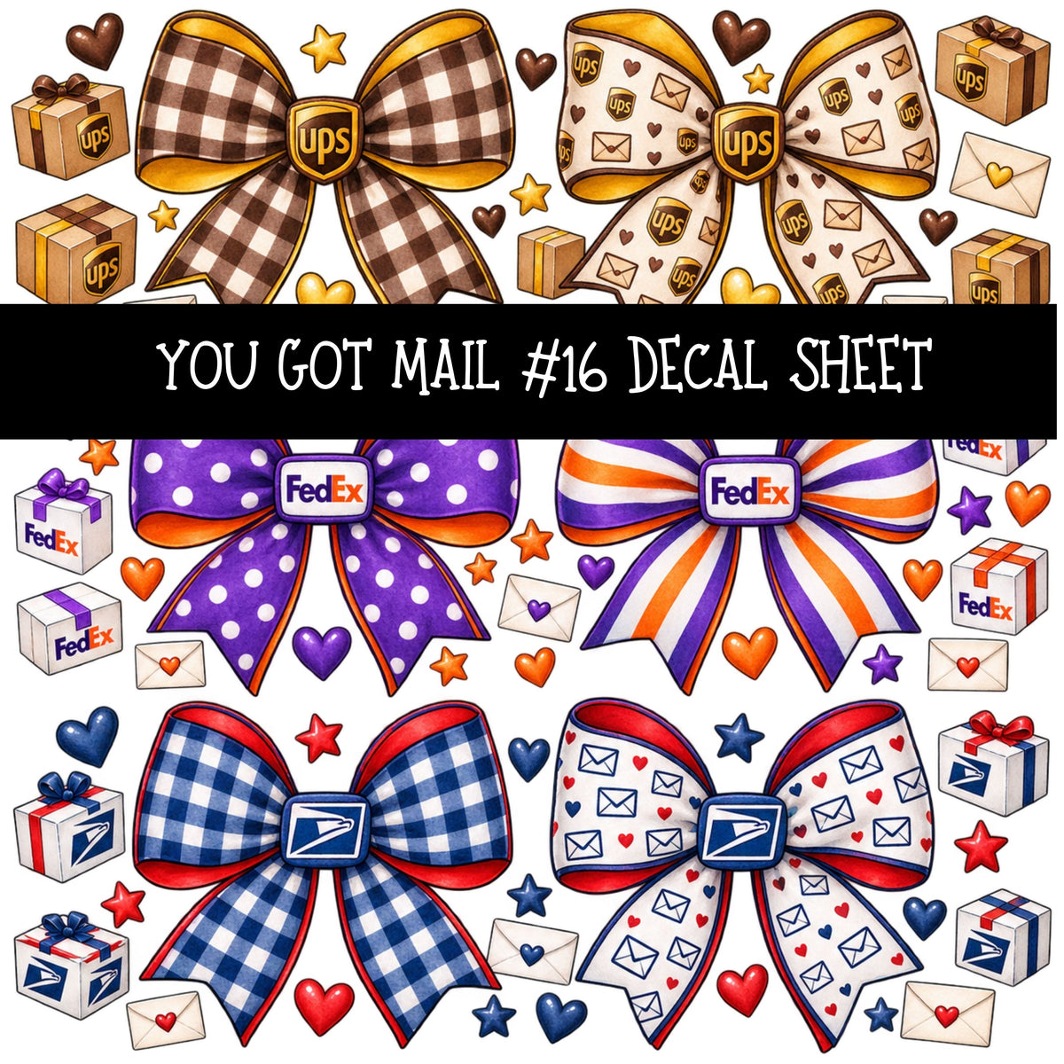 You got mail UV DTF Decal sheets 16 Designs available