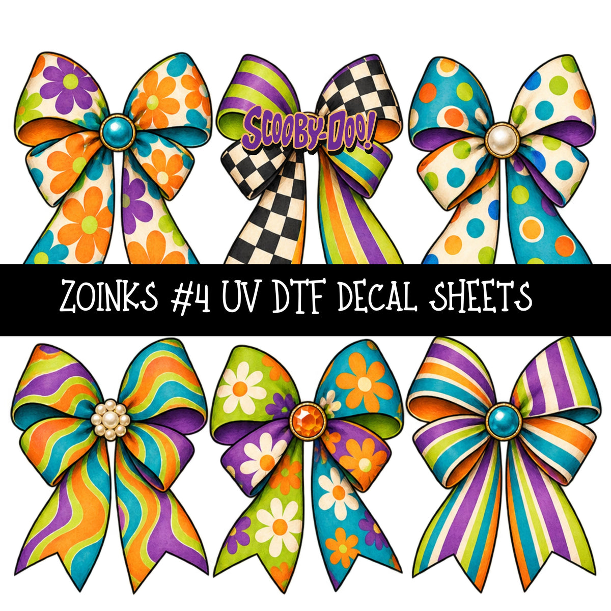 Zoinks UV DTF Decal sheets 9 Designs available