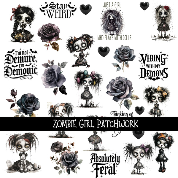 Zombie Girl Patchwork Set