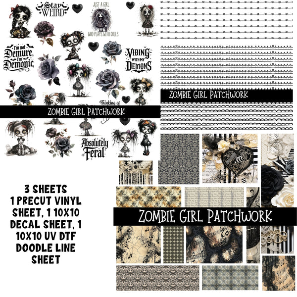 Zombie Girl Patchwork Set
