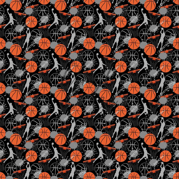 Basketball Print - Adhesive Vinyl 12x12 Sheet