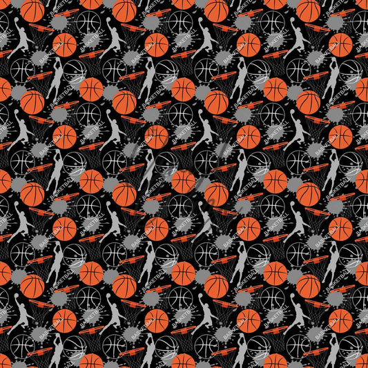 Basketball Print - Adhesive Vinyl 12x12 Sheet