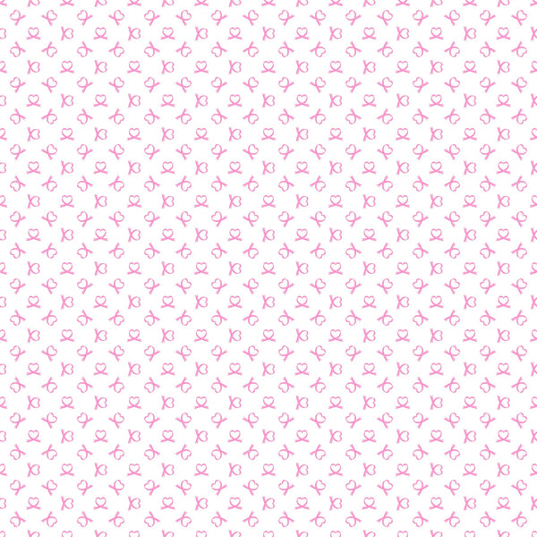 Heart Shaped Pink Awareness Ribbons - Adhesive Vinyl Sheets