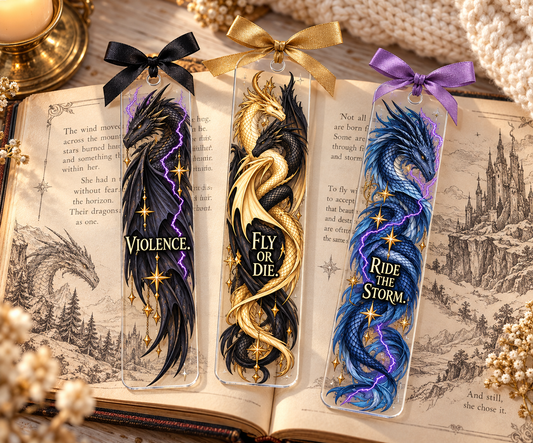 Fourth Wing Bookmark UV DTF Decal sheet- 9 Design set