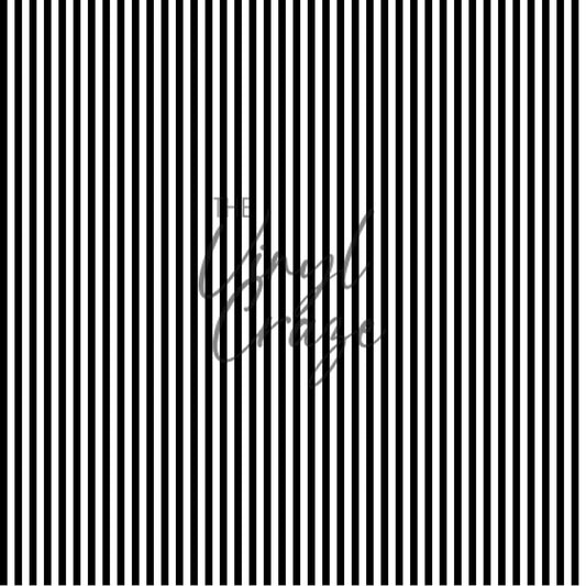 Black And White Stripe - Adhesive Vinyl 12x12 Sheet