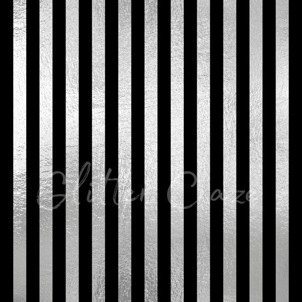 Black or white stripes - Adhesive Vinyl Wrap 12x12 Sheets - various colors