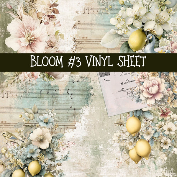 Bloom Collection vinyl sheets 3 design options to choose from