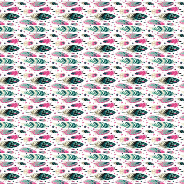Bright Watercolor Feathers - Adhesive Vinyl Sheets