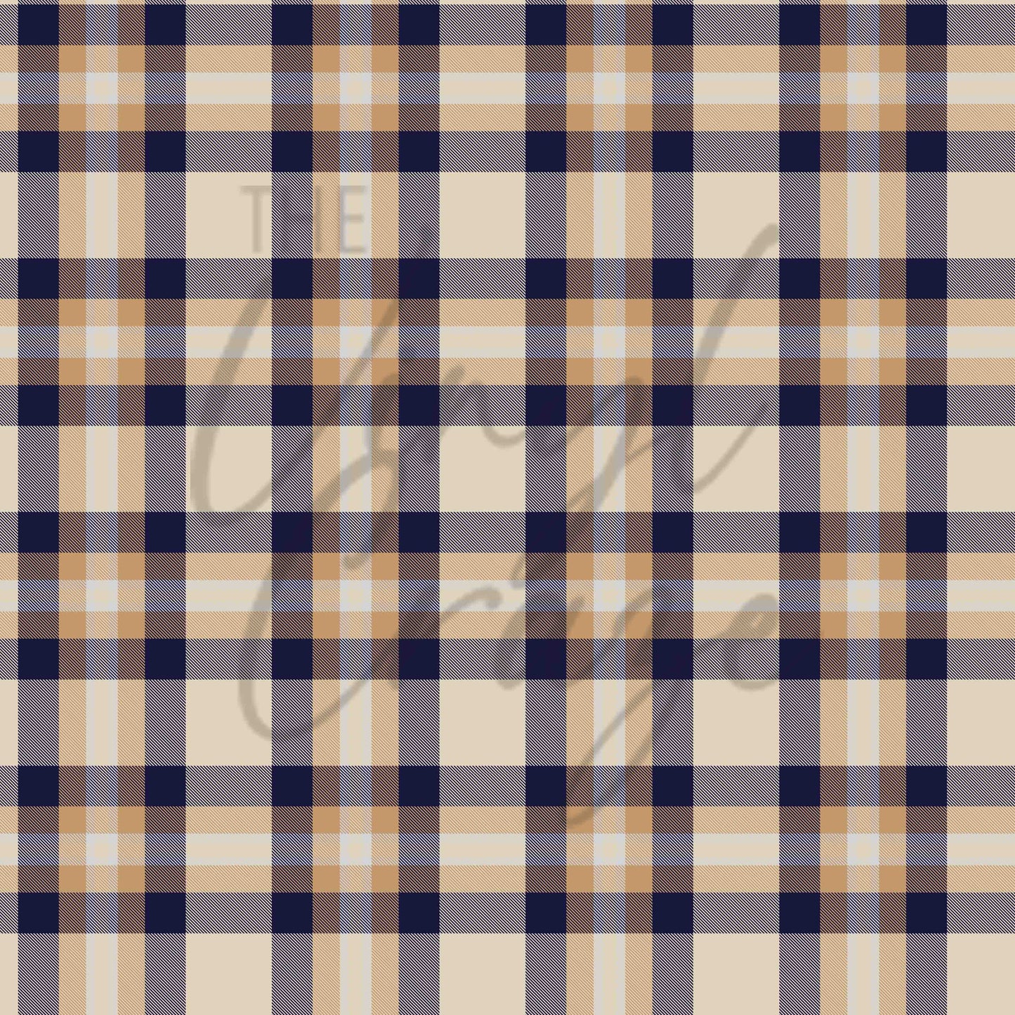 Brown and Blue Plaid - Adhesive Vinyl Sheets